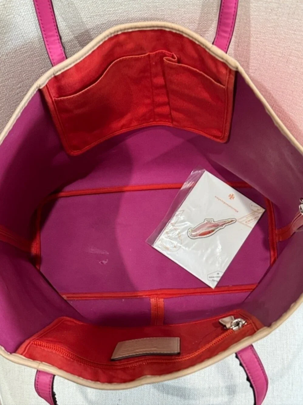 Coach Metro Leather Tote Style Number #F31326 In The Vermillion